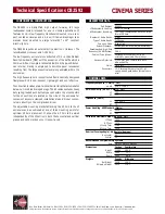 Preview for 2 page of EAW Cinema CB2592 Technical Specifications