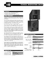 EAW Cinema CB423M Technical Specifications предпросмотр