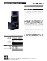 Предварительный просмотр 1 страницы EAW Cinema CSC723 Technical Specifications