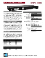 EAW Cinema Electronic Crossover CX300 Technical Specifications preview