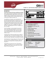 Preview for 1 page of EAW Commercial CXA 80 Specifications