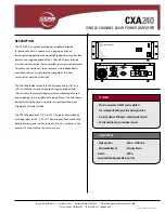 Preview for 1 page of EAW CXA240 Specifications