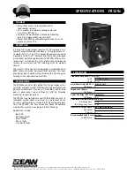 EAW FR129z Specifications preview