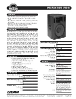 Preview for 1 page of EAW JFX560 Specifications