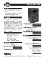 EAW JFX590 Specifications preview