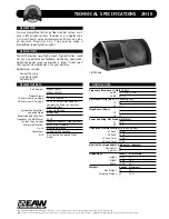 EAW JH15 Technical Specifications предпросмотр