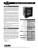 Preview for 1 page of EAW KF750 Series Technical Specifications