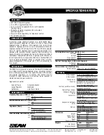 EAW KF855 Specifications предпросмотр