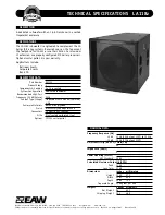 Preview for 1 page of EAW LA118z Technical Specifications