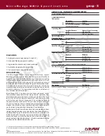 Preview for 1 page of EAW MicroWedge MW12 Specification Sheet