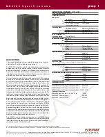 EAW MK2326 Specification Sheet предпросмотр