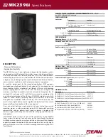 EAW MK2396i Specifications предпросмотр