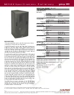 Preview for 1 page of EAW MK5399 Specifications