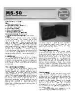 Preview for 1 page of EAW MS50 Specifications