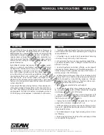 Preview for 1 page of EAW MX8600 Technical Specifications