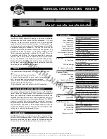 Предварительный просмотр 1 страницы EAW MX8750 Technical Specifications