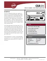 EAW POWER AMPLIFIER CXA120 Specification Sheet preview