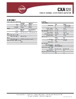 Preview for 2 page of EAW POWER AMPLIFIER CXA120 Specification Sheet