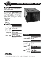 Preview for 1 page of EAW SB1000e Technical Specifications