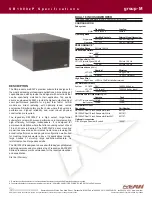 Preview for 1 page of EAW SB1000zP Specifications