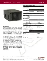 EAW SB1000zR Specifications preview