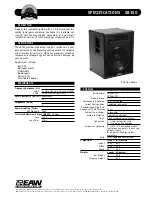 EAW SB150 Specifications preview