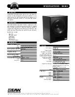 Preview for 1 page of EAW SB180 Specifications