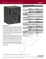 Preview for 1 page of EAW SB250zP Specifications