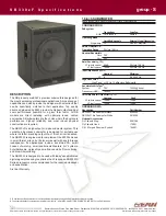 EAW SB330zF Specifications preview