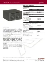 EAW SB48zP Specification Sheet preview