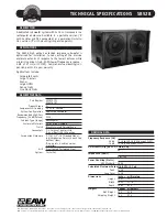 Предварительный просмотр 1 страницы EAW SB528 Technical Specifications