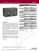 EAW SB528zR Specification Sheet preview