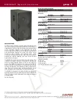 Preview for 1 page of EAW SB600z Specification Sheet