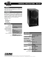 Preview for 1 page of EAW SB625P Technical Specifications