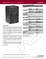 Preview for 1 page of EAW SB625zP Specification Sheet