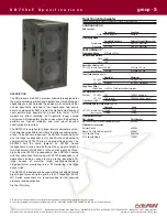 EAW SB750zF Specification Sheet preview