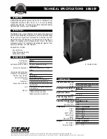 Preview for 1 page of EAW SB850F Technical Specifications