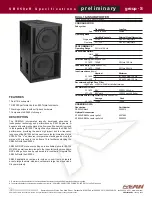 EAW SB850zR Specifications preview