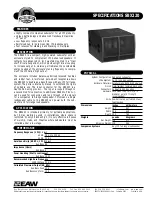 EAW SBX220 Specifications preview