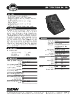 EAW SM109z Specifications preview