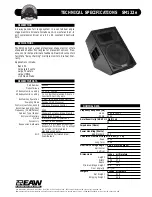 EAW SM122e Technical Specifications preview