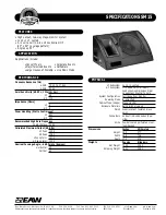 Предварительный просмотр 1 страницы EAW SM15 Specifications