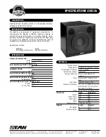 Preview for 1 page of EAW SUBWOOFER AS415e Specifications