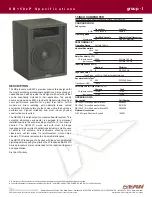 Предварительный просмотр 1 страницы EAW Subwoofer SB150zP Specification Sheet