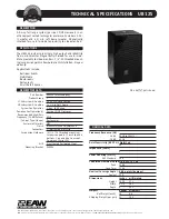 EAW UB12S Technical Specifications preview