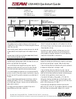 EAW UXA4403 Quick Start Manual preview