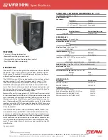 Preview for 1 page of EAW VFR109i Specifications