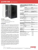 EAW VFR159i Specifications preview