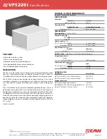 EAW VFS220i Specifications preview