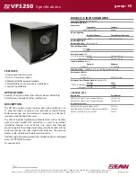 Preview for 1 page of EAW VFS250 Specifications